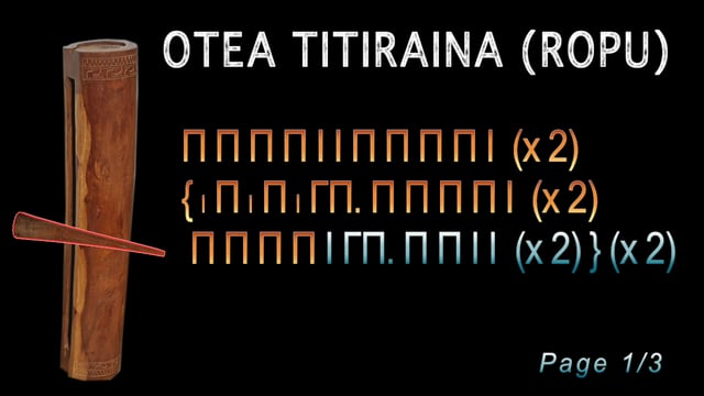 TOERE OTEA TITIRAINA – ROPU
